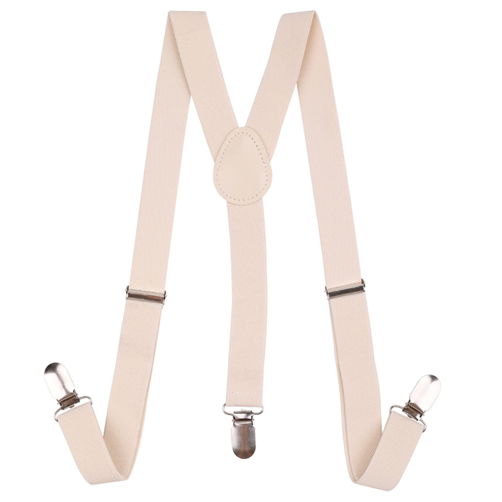 Kids Braces with Bow Tie and Neck Tie - 25mm (85cm) - Beige