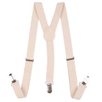 Kids Braces with Bow Tie and Neck Tie - 25mm (85cm) - Beige
