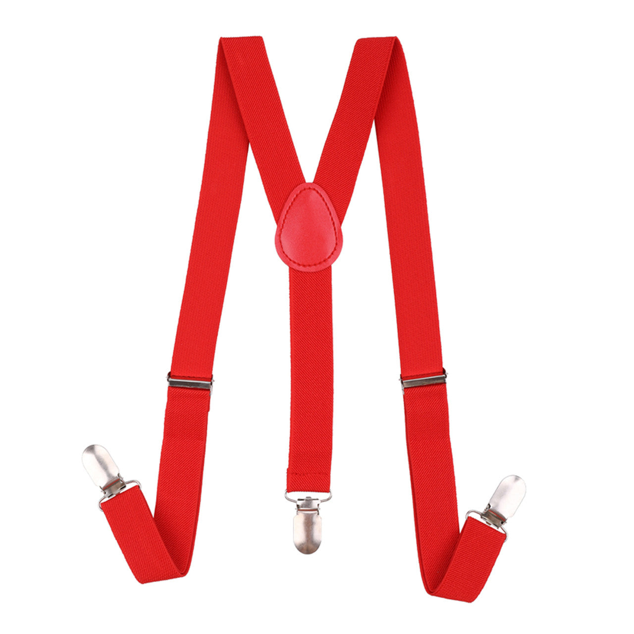 Kids Braces with Bow Tie and Neck Tie - 25mm (85cm) - Red