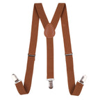 Kids Braces with Bow Tie and Neck Tie - 25mm (85cm) - Brown