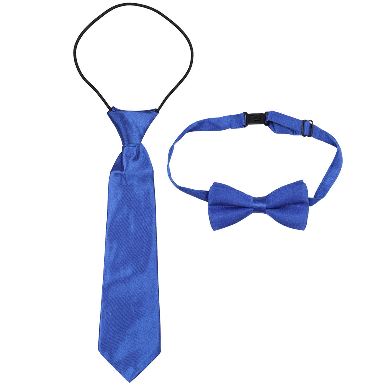 Kids Braces with Bow Tie and Neck Tie - 25mm (85cm) - Royal Blue