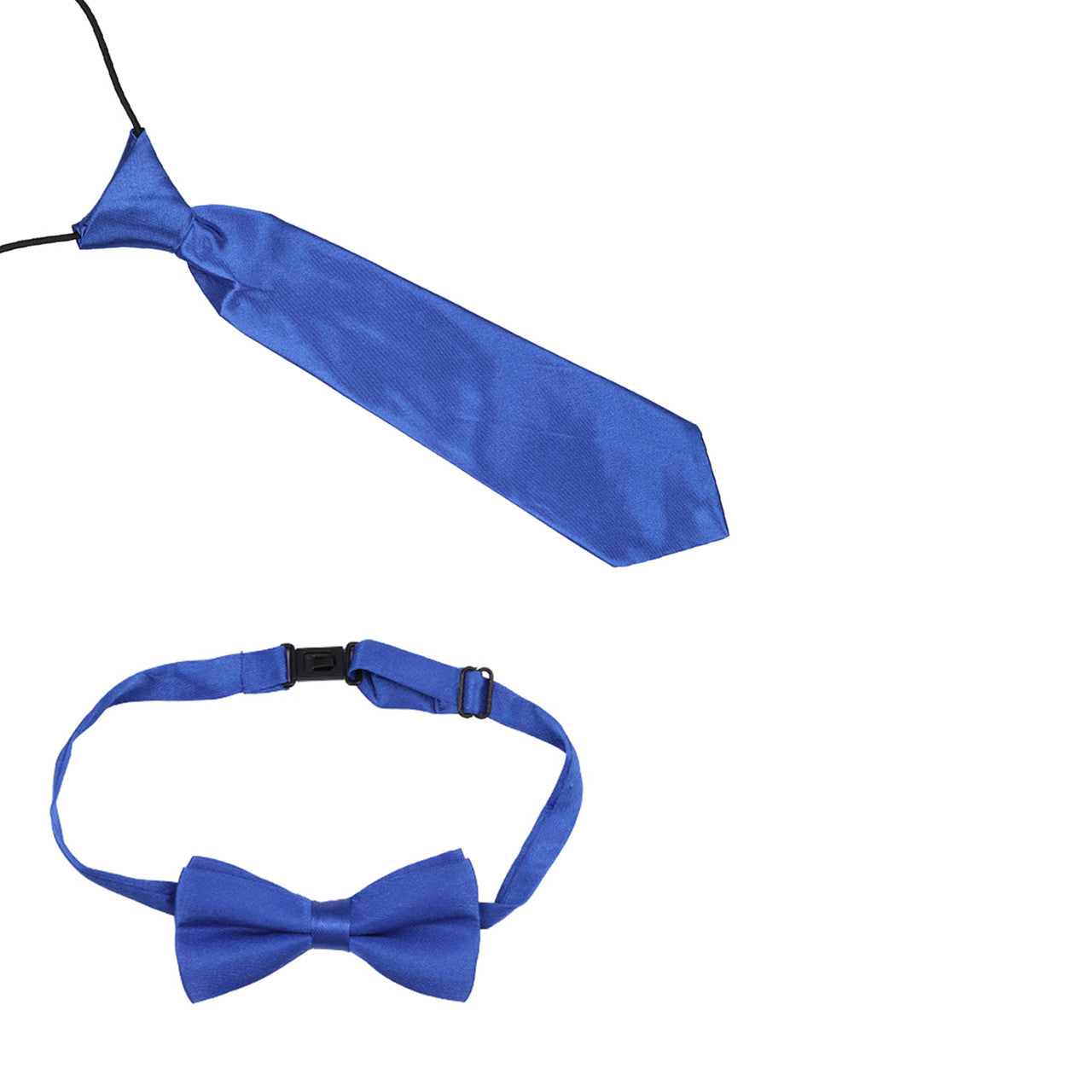 Kids Braces with Bow Tie and Neck Tie - 25mm (85cm) - Royal Blue