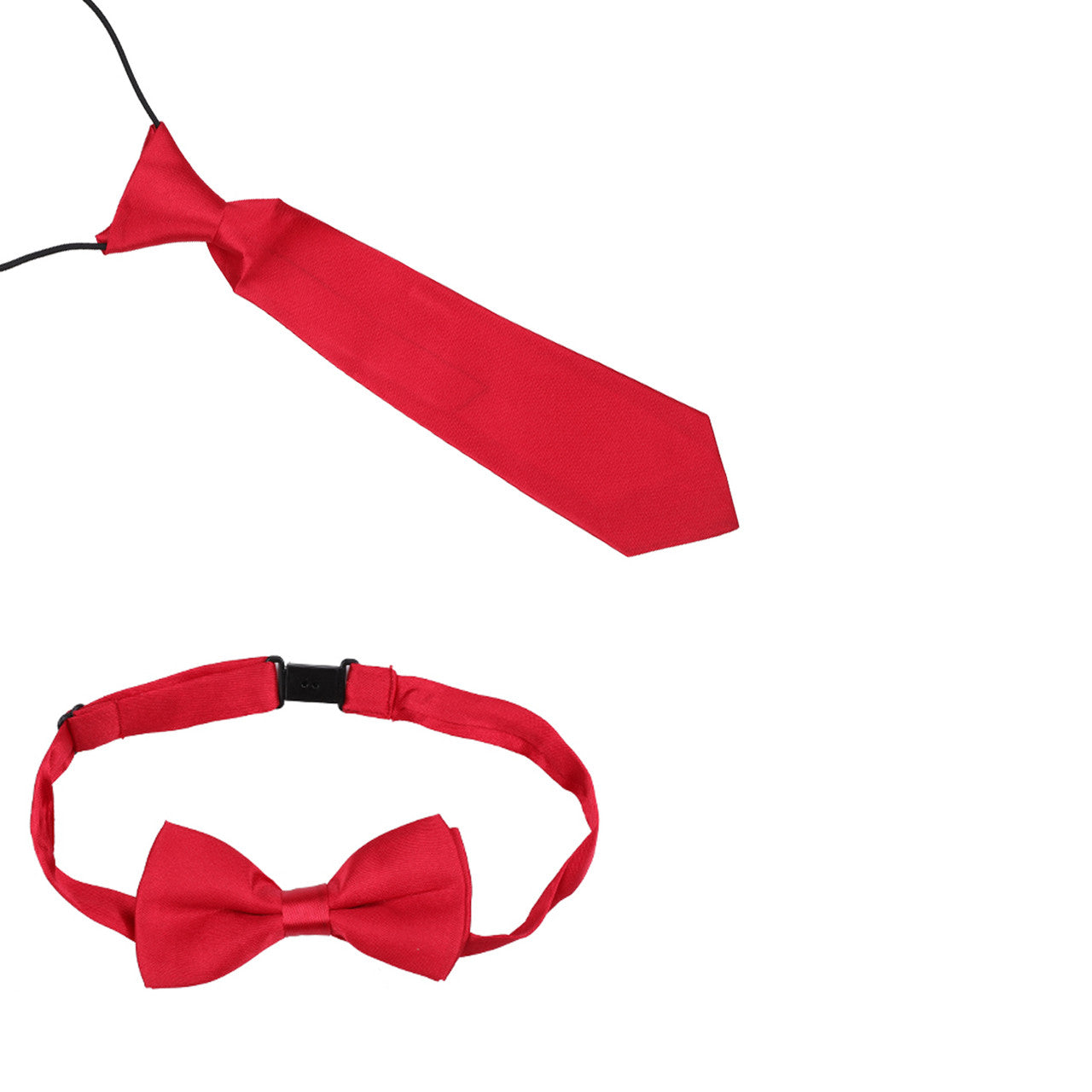 Kids Braces with Bow Tie and Neck Tie - 25mm (85cm) - Burgundy