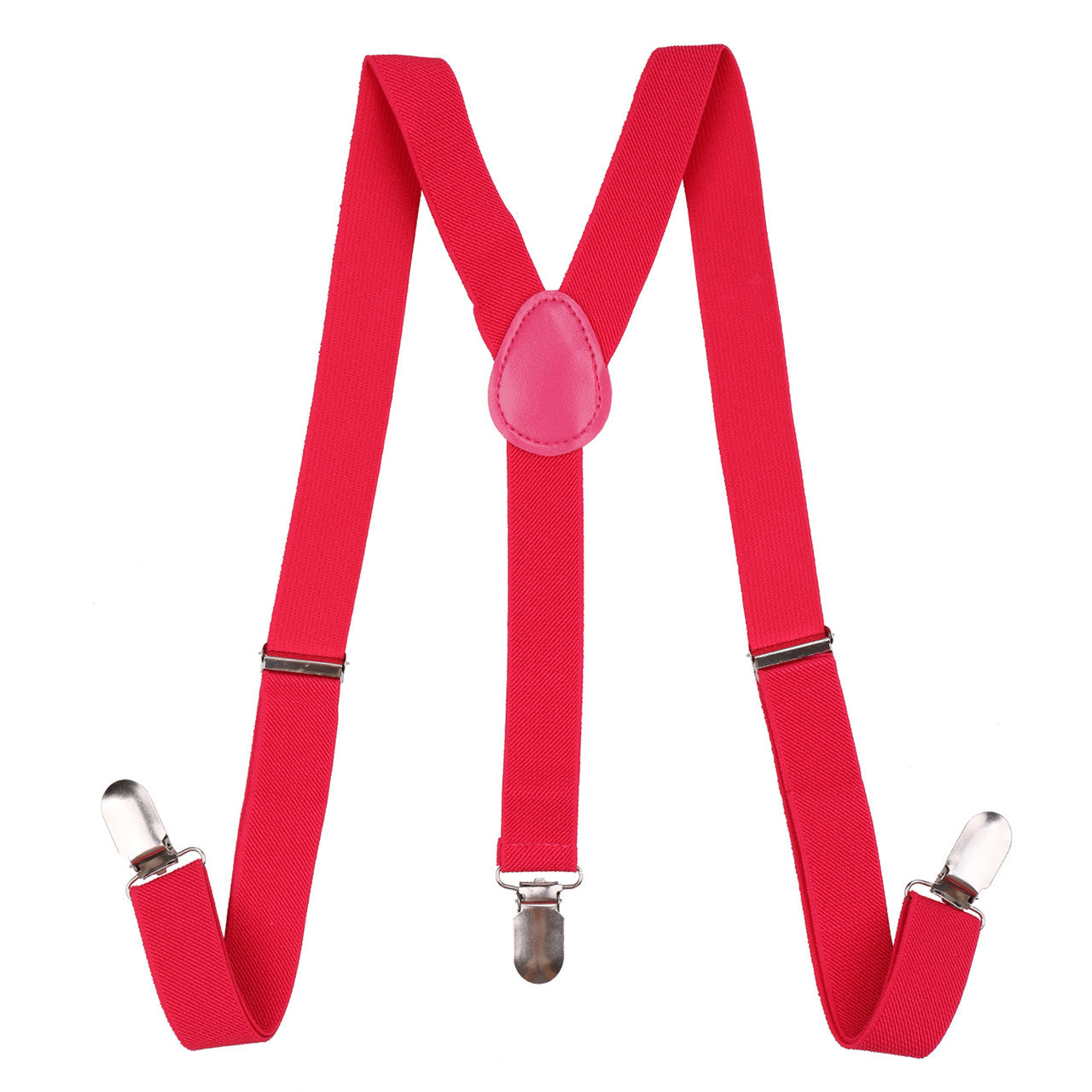 Kids Braces with Bow Tie and Neck Tie - 25mm (85cm) - Hot Pink