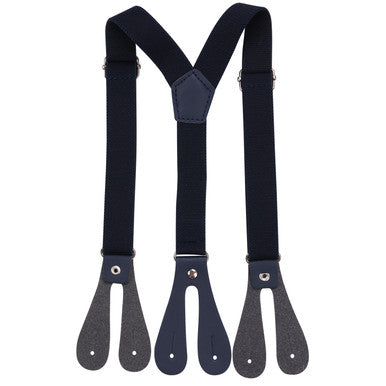 Black Braces for Kids with Button Hole - 20mm