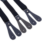 Black Braces for Kids with Button Hole - 20mm