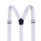White and Black Braces for Kids with Button Hole - 20mm