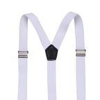 White and Black Braces for Kids with Button Hole - 20mm