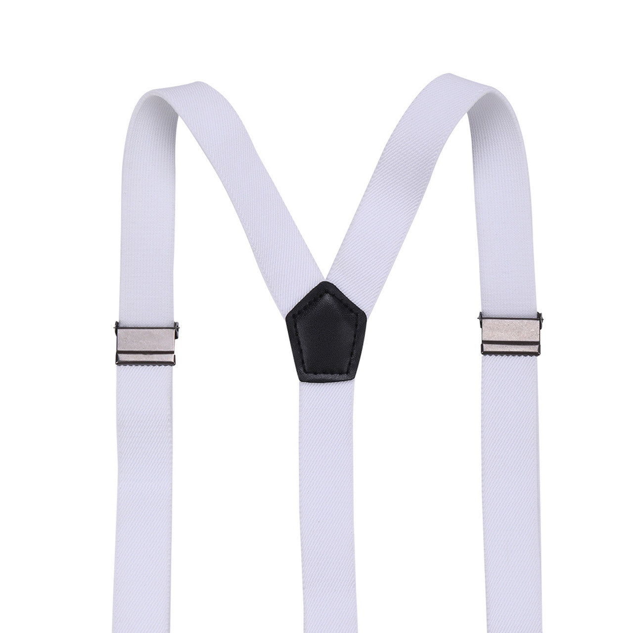 White and Black Braces for Kids with Button Hole - 20mm