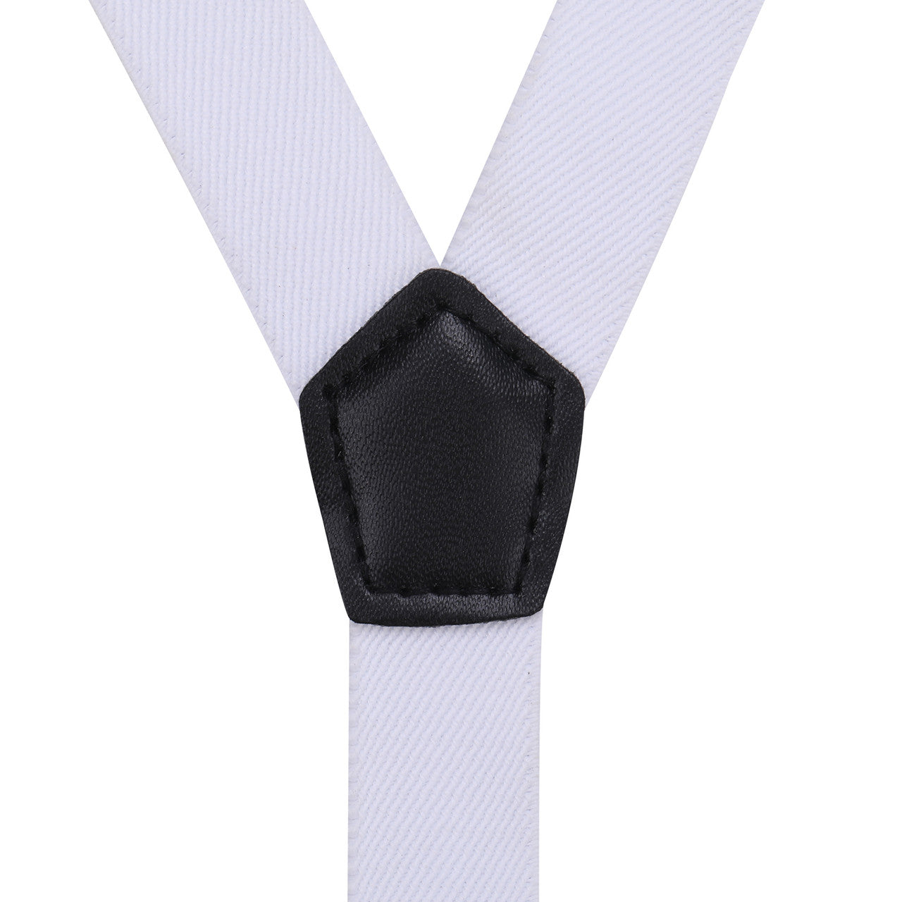 White and Black Braces for Kids with Button Hole - 20mm