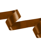 1m Double Sided Satin Ribbon - Brown