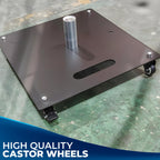 Heavy Duty Metal Base Plate with Castor Wheels for Backdrop Stand Kits