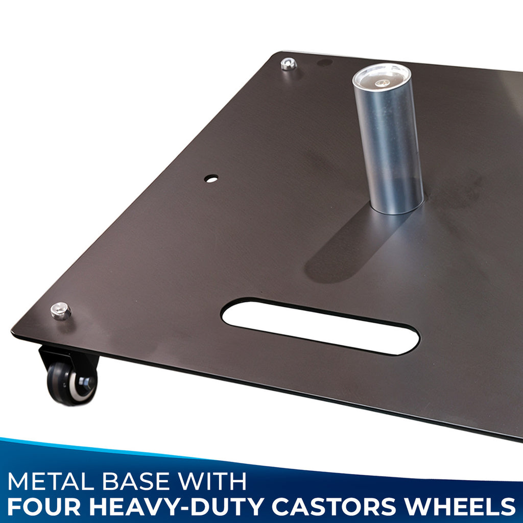 Heavy Duty Metal Base Plate with Castor Wheels for Backdrop Stand Kits