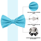 Blue Aqua Bow Tie