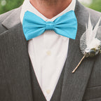 Blue Aqua Bow Tie