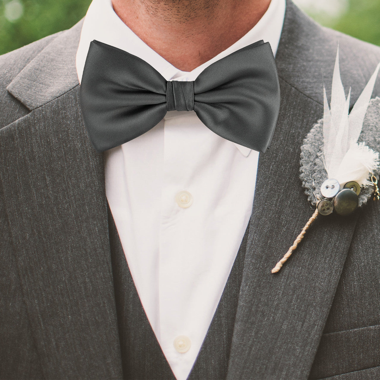 Dark Grey Bow Tie