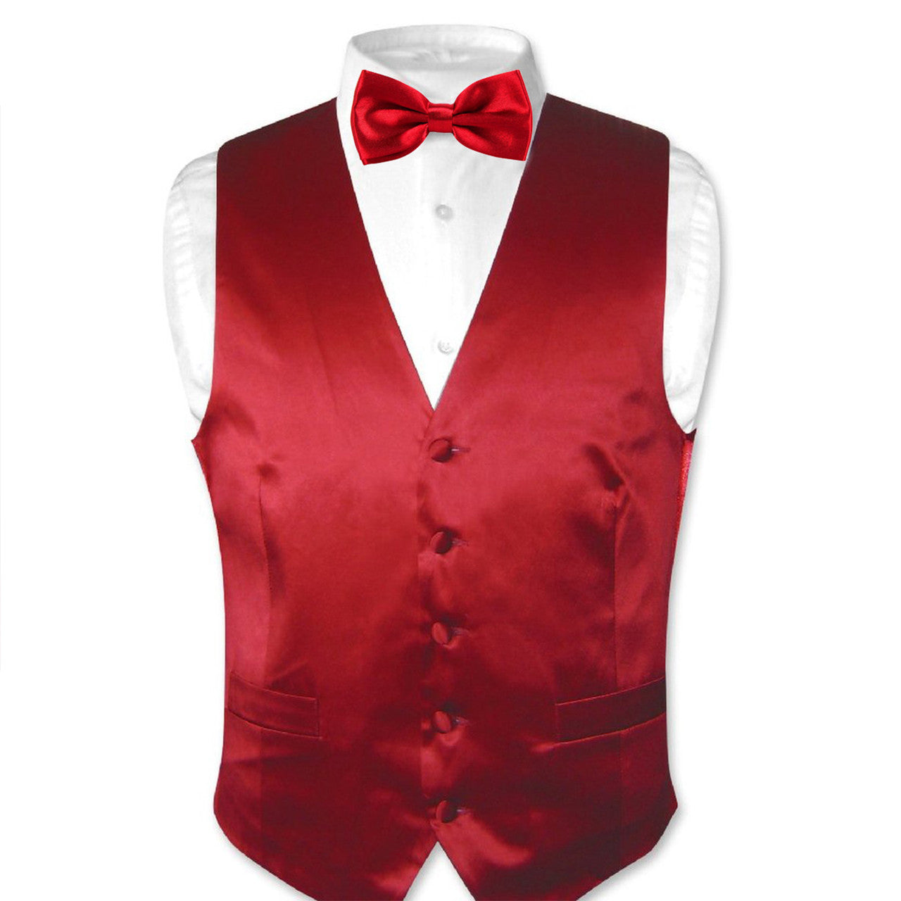 Deep Red Bow Tie