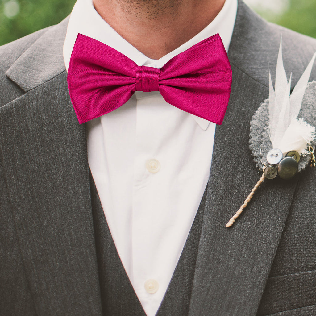 Hot Pink Bow Tie