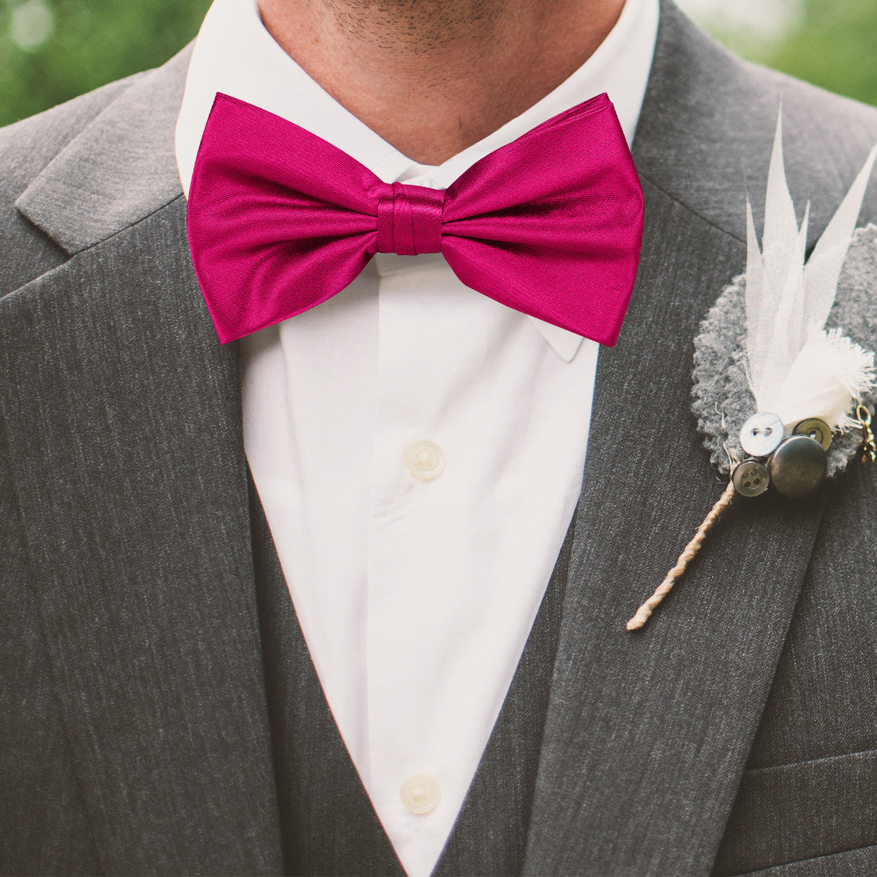 Hot Pink Bow Tie