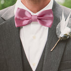 Rose Pink Bow Tie