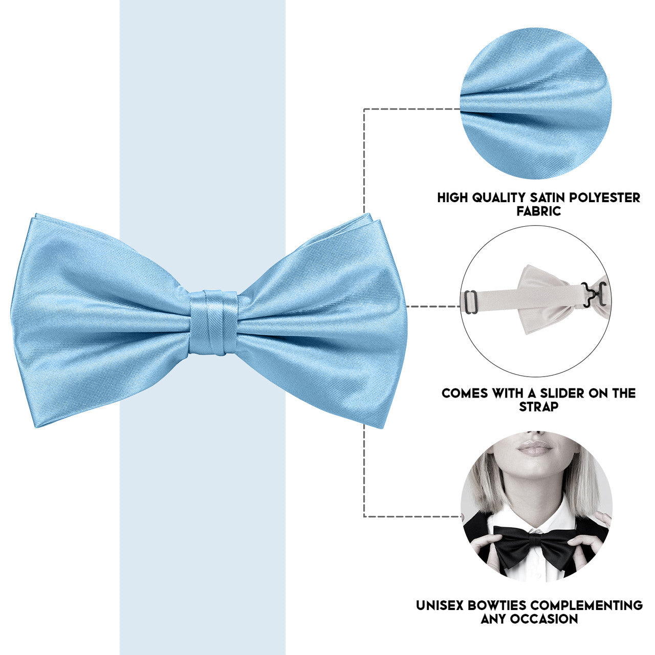 Sky Blue Bow Tie