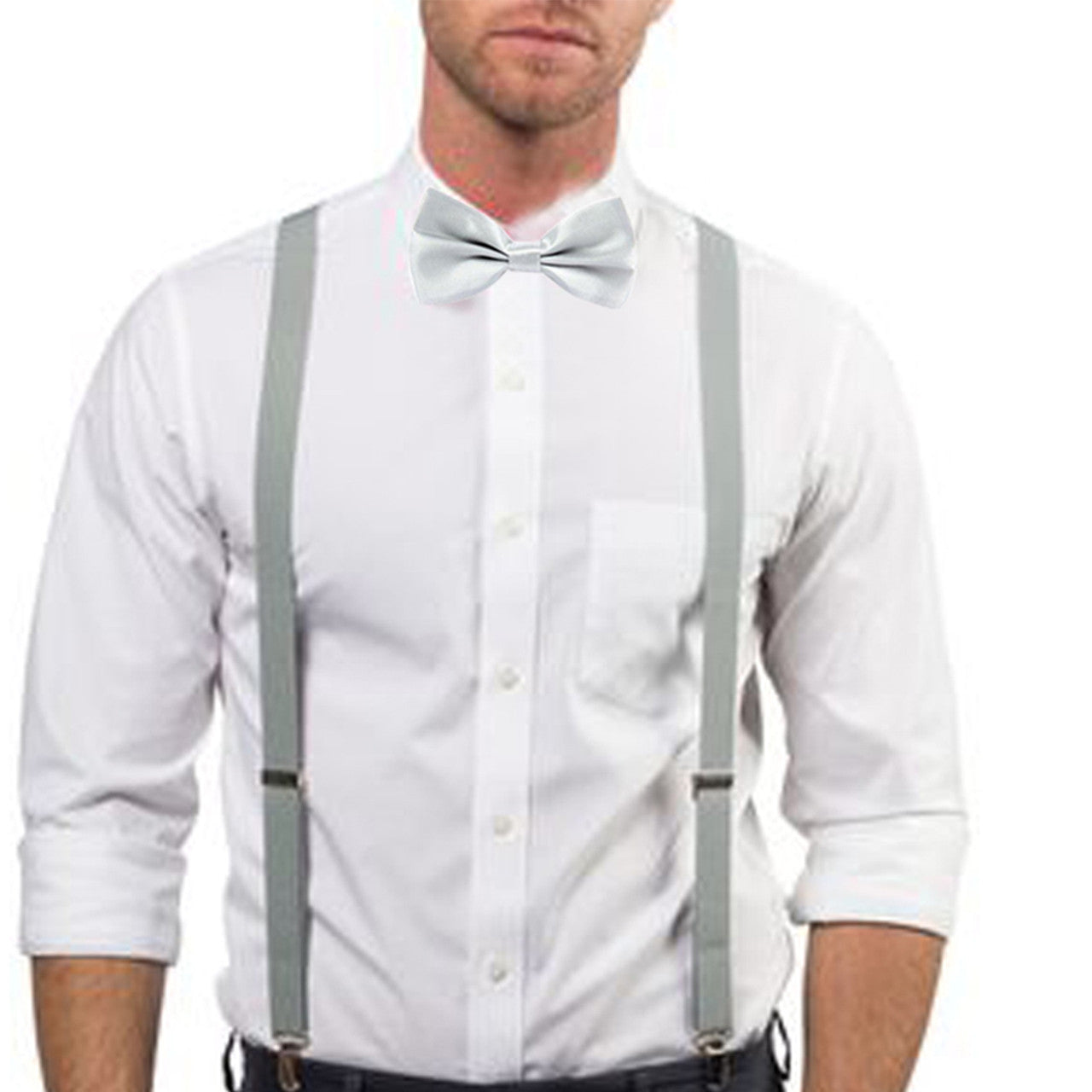 Silver Bow Tie
