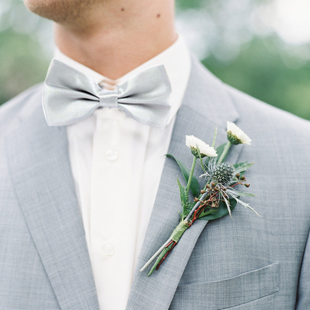 Silver Bow Tie