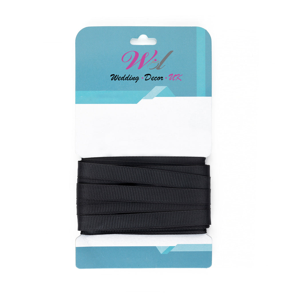 Double Sided Grosgrain Ribbon - Black