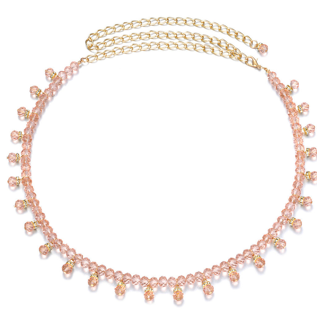 Baby Pink Beaded Belt