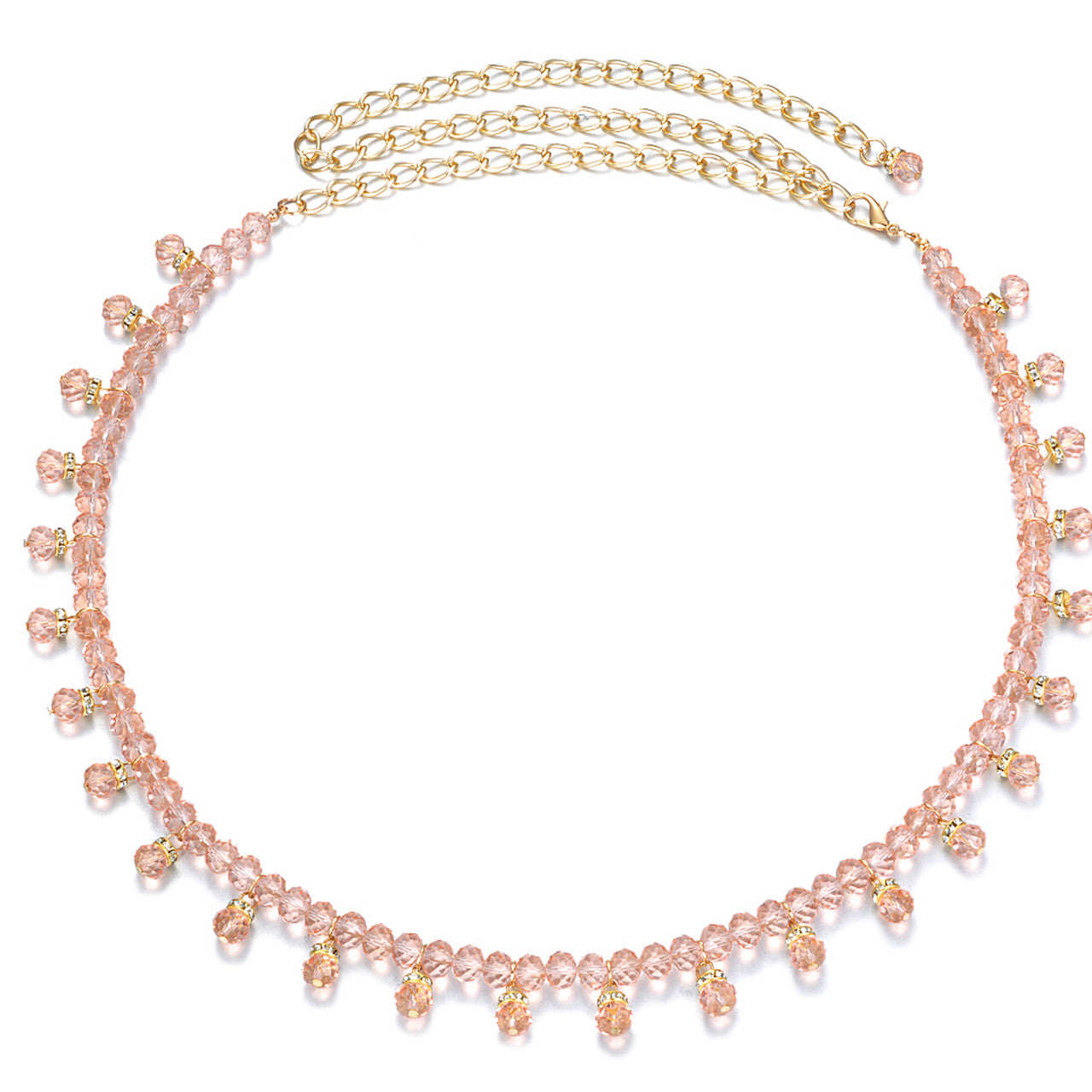 Baby Pink Beaded Belt