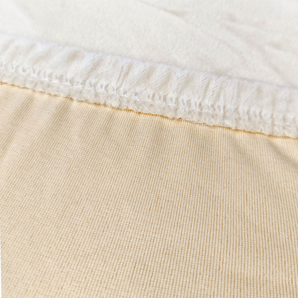 Short Velvet-Touch Spandex Chair Cover - Beige