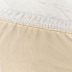 Short Velvet-Touch Spandex Chair Cover - Beige