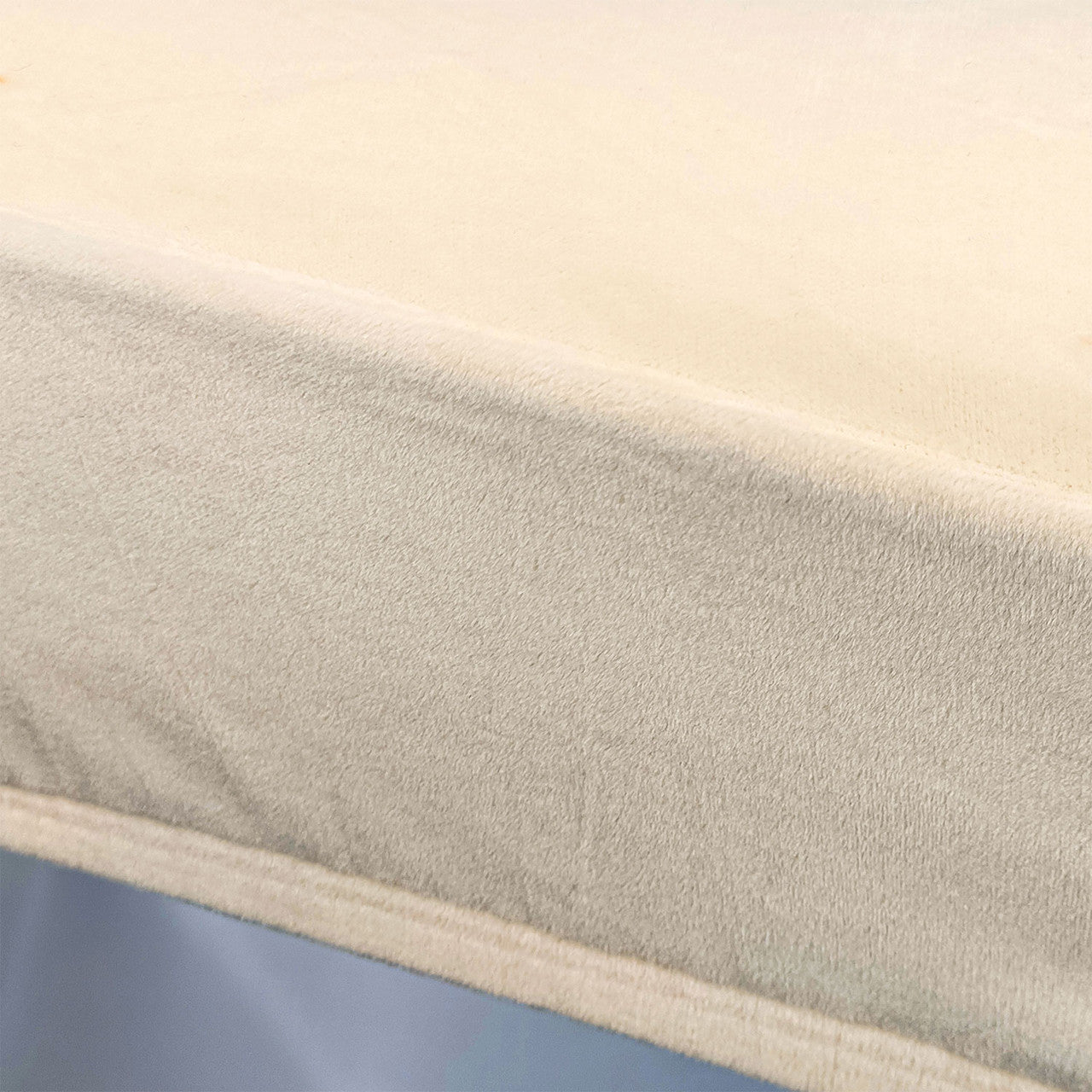 Short Velvet-Touch Spandex Chair Cover - Beige