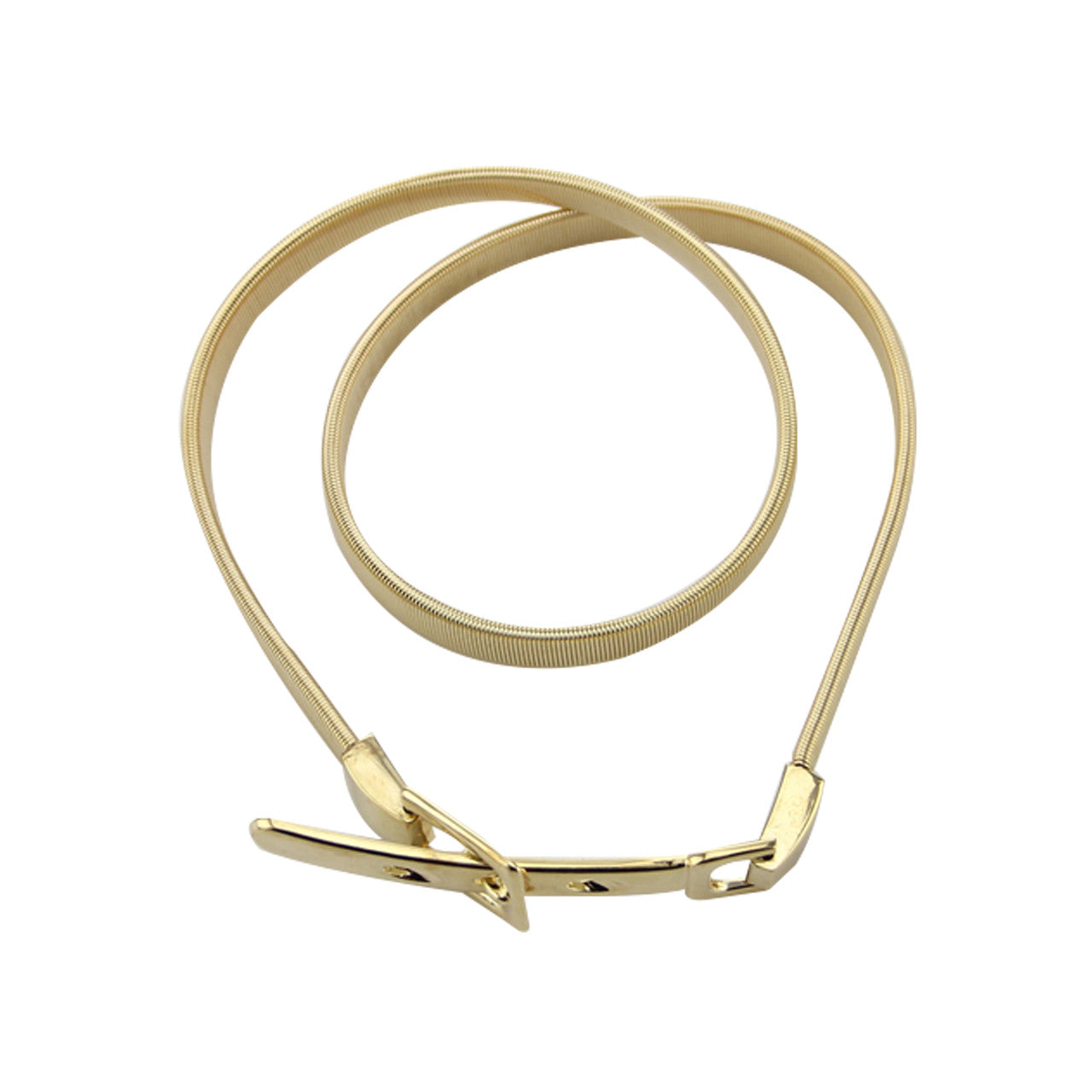 Skinny Stretch Belt - Gold