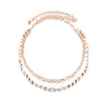 Metal Waist Belt with Pearl Beads - Gold