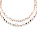 Metal Waist Belt with Pearl Beads - Gold