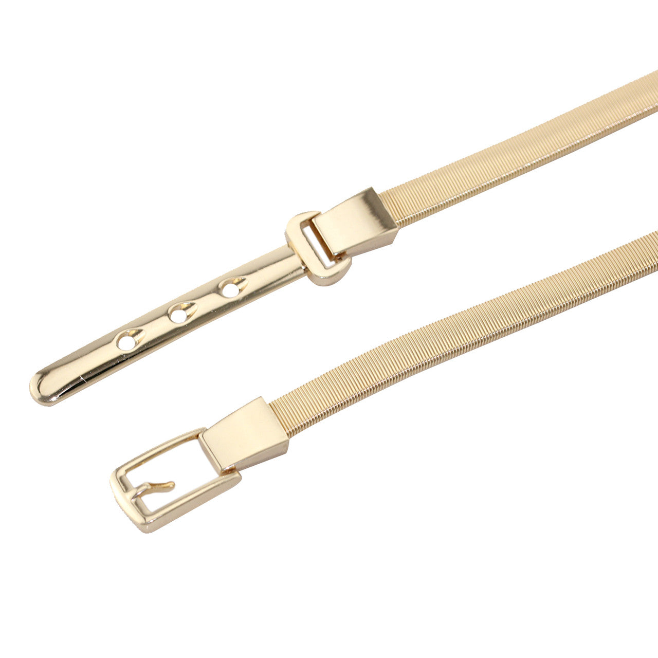 Skinny Stretch Belt - Gold