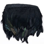 Rooster Feather Fringe for Costume - Mixed Black
