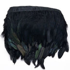 Rooster Feather Fringe for Costume - Mixed Black