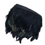 Rooster Feather Fringe for Costume - Mixed Black