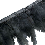 Rooster Feather Fringe for Costume - Mixed Black
