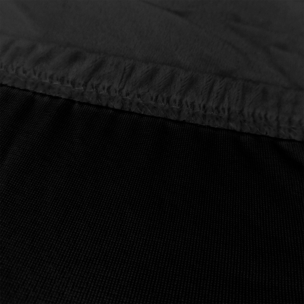 Short Velvet-Touch Spandex Chair Cover - Black