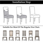 Short Velvet-Touch Spandex Chair Cover - Black