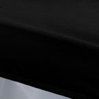 Short Velvet-Touch Spandex Chair Cover - Black