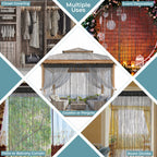 Shiny String Curtain Panel - Black