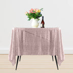 Sequin Sparkly Square Tablecloth - Blush Pink