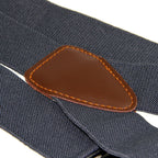 Grey Braces with Button Hole - 25mm
