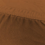 Short Velvet-Touch Spandex Chair Cover - Brown Tan