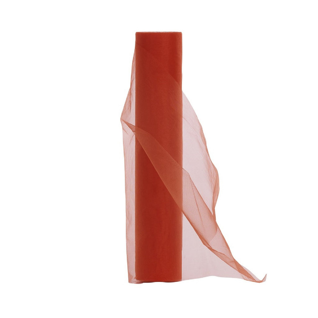 25m x 29cm Organza Sheer Roll Light - Coral
