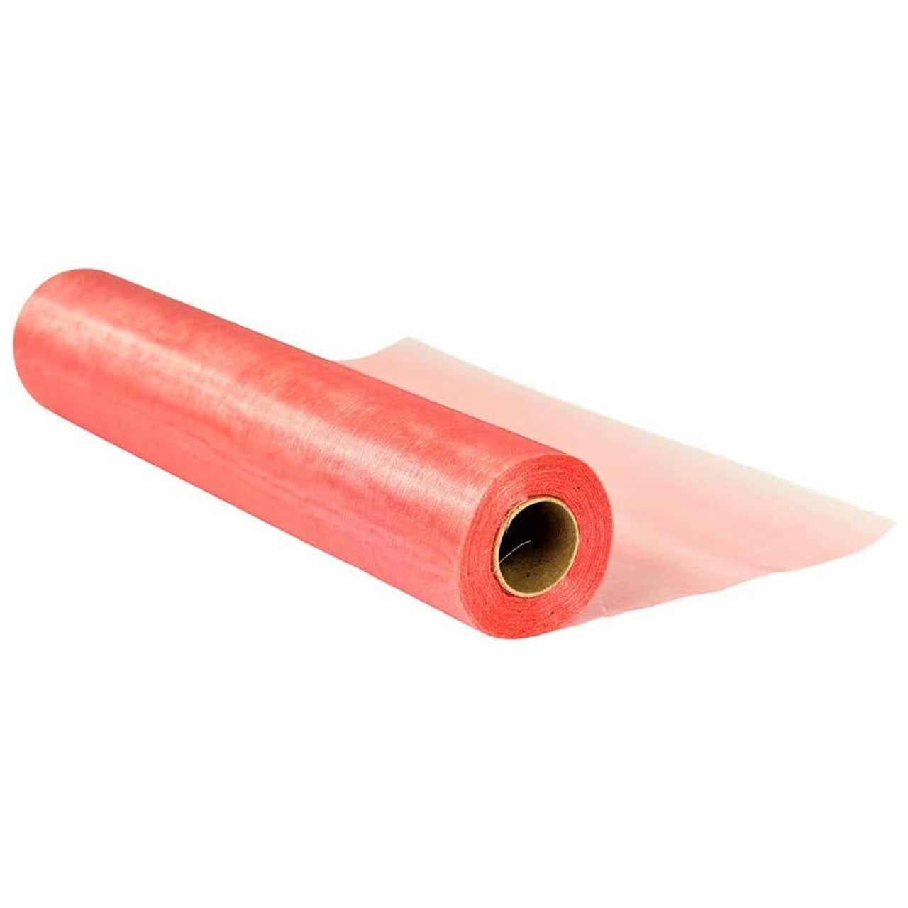 25m x 29cm Organza Sheer Roll Light - Coral Pink